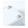 thumbnail image 3 of Ruedas giratorias autoadhesivas Mini ruedas giratorias Pasta de acero inoxidable Rueda universal Rotación de 360 ​​grados Polea adhesiva (4 piezas, blanco), 3 of 5