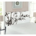 thumbnail image 2 of Bamboo Print Headboard, Traditional Bamboo Leaves Meaning Wisdom Growth Renewal Unleash Your Power Art, Upholstered Decorative Metal Bed Headboard with Memory Foam, Twin Size, Grey White, by Ambesonne, 2 of 4