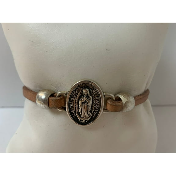 Vintage Virgen of Guadalupe bracelet handmade jewelry by Graciela's Collection