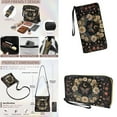 thumbnail image 4 of ZUXONGSY Butterfly Daisy Flower Moon Print PU Leather Hobo Bag and Matching Wallet Set for Women, Stylish Crossbody Purse with Adjustable Strap, Ideal for Travel & Casual Use, 4 of 5