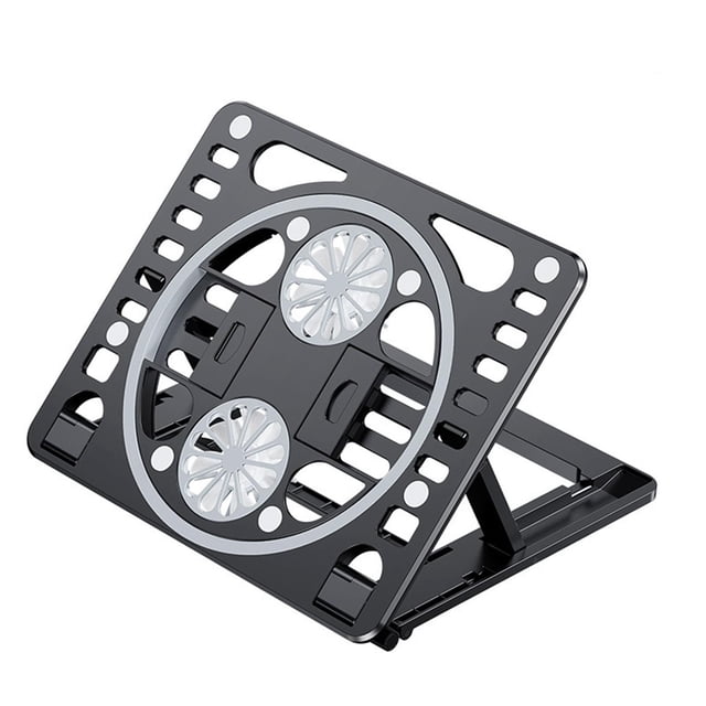 Soporte para Laptop Cooling KOKIYA 2 Ventiladores Silenciosos 6 Altura Ajustable Plegable Negro