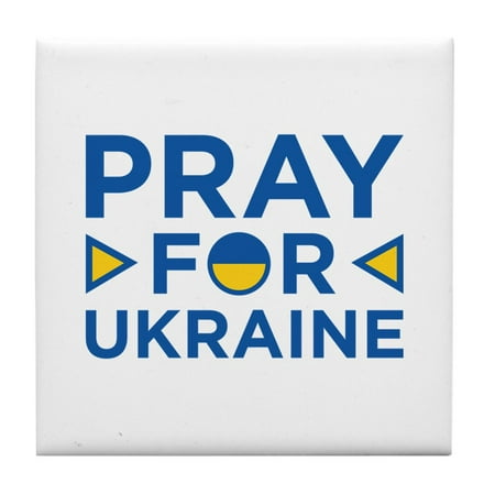 

CafePress - Pray For Ukraine - Tile Coaster Drink Coaster