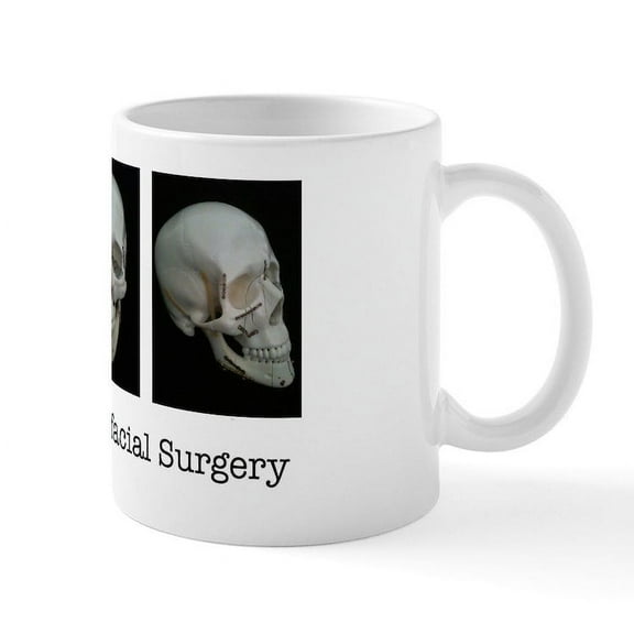 CafePress - OMS Surgical Skull Mug - 11 oz Ceramic Mug - Novelty Coffee Tea Cup