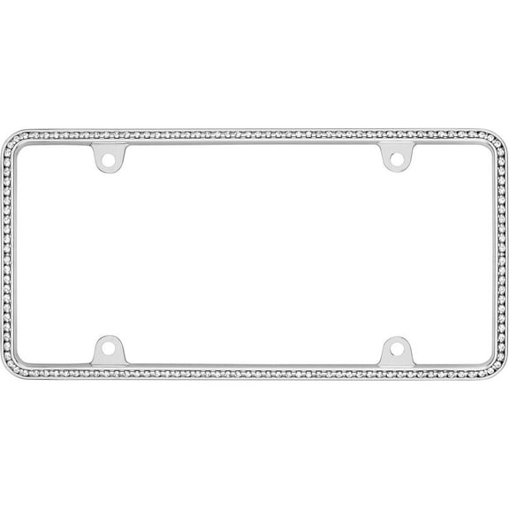 Cruiser Accessories, cadre chromé à motifs diamant pour plaque d’immatriculation