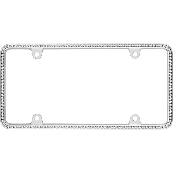 Cruiser Accessories Diamondesque, Chrome License Plate Frame