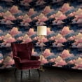 thumbnail image 6 of Dreamy Baroque Peel and Stick Wallpaper Dreamy Baroque Clouds Crescent Moons Navy Sky Wall Mural 17.7in x 9.8ft Self Adhesive Removable Wall Paper Renter Friendly Wallpaper for Girls Kids Bedroom, 6 of 8