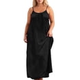 thumbnail image 5 of MAIHAN Backless Dresses for Women,Summer Sleeveless Backless cami Dresses Spaghetti Strap Flowy Dress Long Sundress with Back Tie(Black,S), 5 of 6