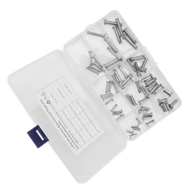 Flat Head Clevis Pin, Clevis Pin Assortment Kit Practical High Hardness Rustproof T Shape Rugged With Plastic Box For Car 44pcs,60pcs,64pcs,96pcs