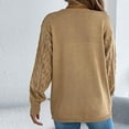 thumbnail image 4 of Womens Cardigans Long Sleeved Casual Oversize Solid Color Blouse Sweater Cardigan Khaki XL, 4 of 5
