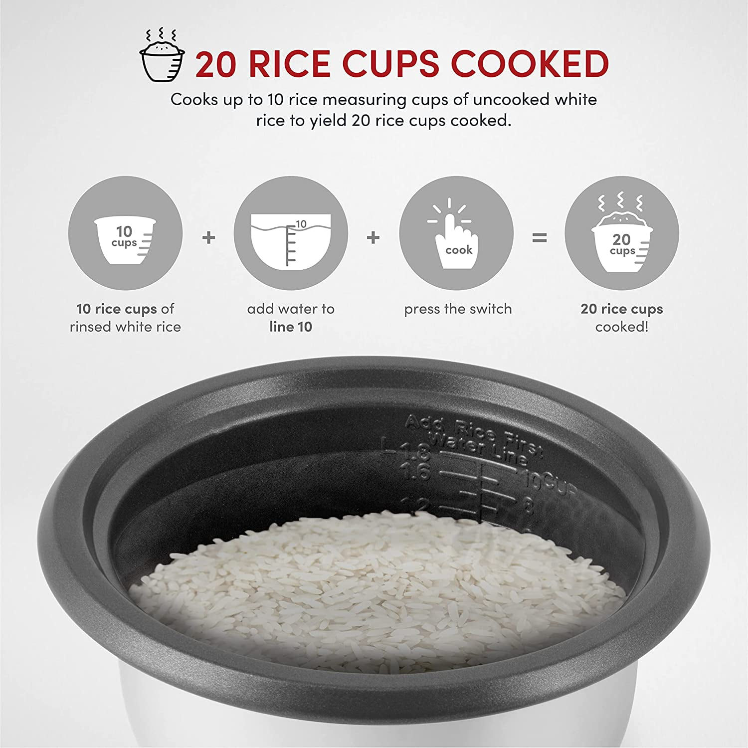 Aroma Housewares 160oz Rice Cooker & Food Steamer Arc-360-ngp Refurbished  White : Target