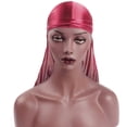 thumbnail image 1 of Écharpe Chimio Soyeuse Turban Chapeau Foulard - Rouge, comme Décrit, 1 of 8