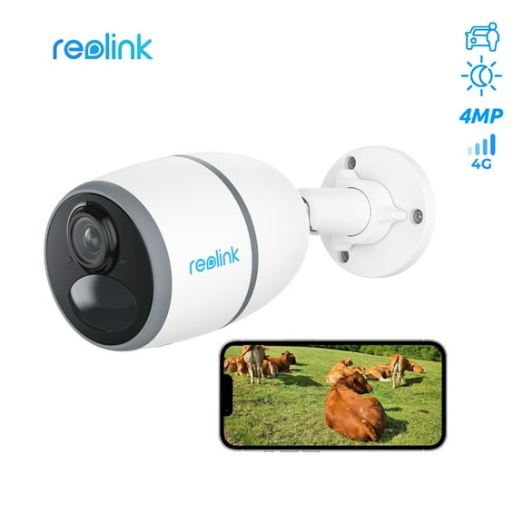Reolink 4MP 3G/4G LTE Outdoor Battery-Powered Wireless Security Home Surveillance Camera, Smart Person/Vehicle Detection, 2-Way Talk, Supports Smart Home, Go Series BulletCam ProHD