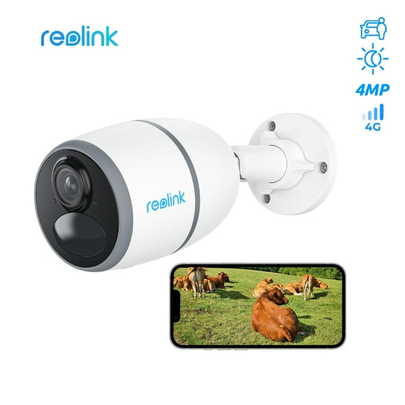 Reolink 4MP 3G/4G LTE Outdoor Battery-Powered Wireless Security Home Surveillance Camera, Smart Person/Vehicle Detection, 2-Way Talk, Supports Smart Home, Go Series BulletCam ProHD