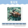 thumbnail image 2 of 14 Inch Wall Clock Battery Operated Square Clock for Office, Kitchen, Outdoor, Living Room,Funny Sea Turtle Coral Reef Underwater World Creative, 2 of 4