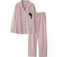 thumbnail image 1 of Pijama de mujer otoño e invierno cárdigan ins dulce simple estudiante oso lindo dibujos animados primavera ropa de casa traje, 1 of 1