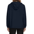 thumbnail image 6 of Zynoxe Womens Rain Jacket Lightweight Waterproof Packable Raincoat with Adjustable Hood Outdoor Travel Windbreaker Navy XL, 6 of 8