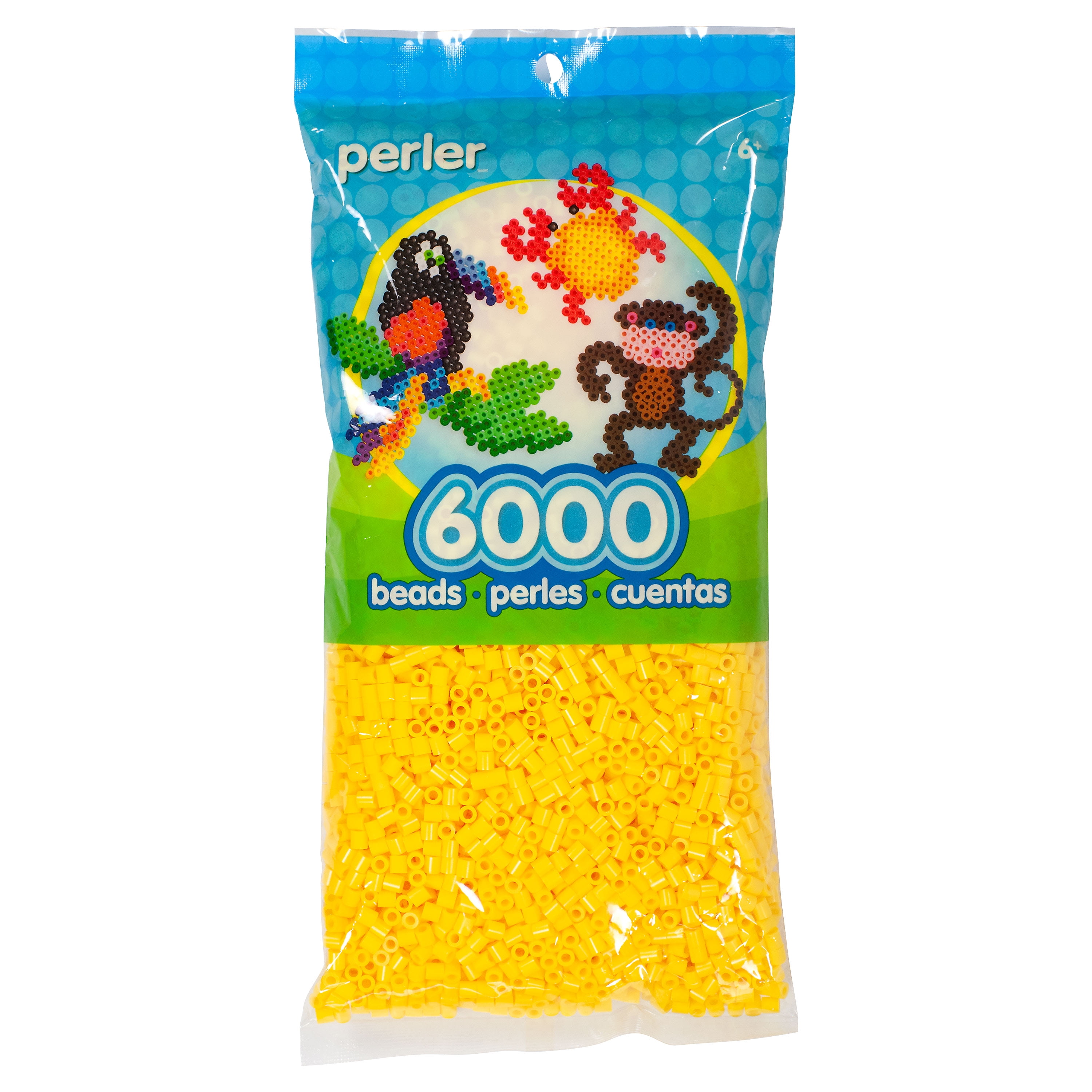 Yellow 6000pcs Perler Beads Fuse Beads for Crafts