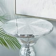 thumbnail image 5 of DecMode 14" x 36" Silver Glass Mosaic Mirrored Turned Floor Pedestal Table, 1-Piece, 5 of 12