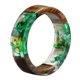 thumbnail image 1 of Anillo de dedo transparente con flores secas de madera para mujer, joyería creativa, regalo de cumpleaños 1.8cm, 1 of 5