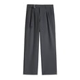 thumbnail image 3 of Gyexs Chino Pants for Men Big and Tall Baggy Casual Lightweight Pants Casual Expandable Waist Suit Pants Formal Clothing Grey, Szie XL, 3 of 4