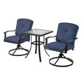 Mainstays Belden Park 3Piece Outdoor Swivel Bistro Set for Patio and