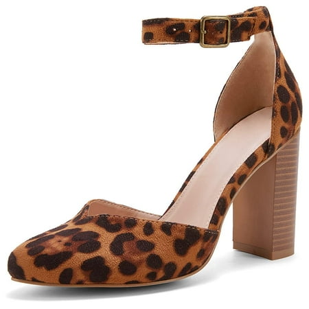 

SySea Women Chunky High Heel Pointed Toe Party Strappy Ankle Pumps