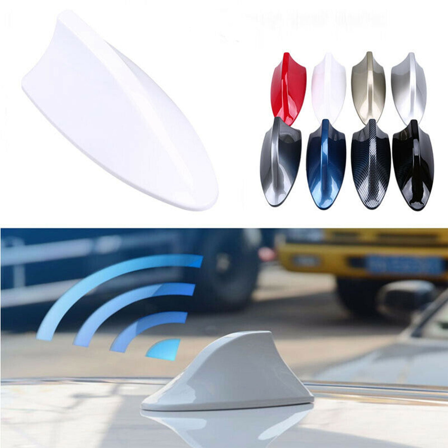 US Car Black Shark Fin Buick Style Dummy Aerial Antenna Roof Fit Toyota Camry FM