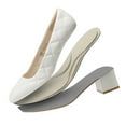 thumbnail image 3 of BURUDANI Women's Heels Chunky Block Heels Square Closed Toe Low Heels Dress Shoes Comfortable Wedding Party Office Pumps Shoes SDPU2218W, 3 of 5