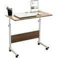 thumbnail image 4 of SOGES Bureau d'Ordinateur Portable Réglable et Mobile avec Fente Intégrée pour Lit et Sofa, Chêne, 4 of 5