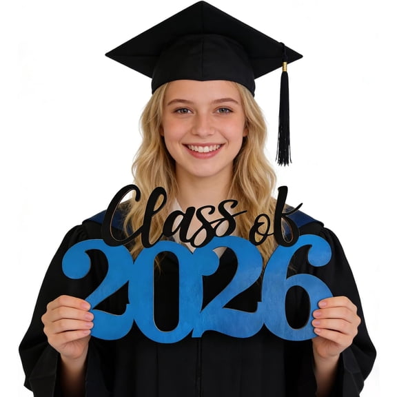 WEIH Class of 2026 Wooden Sign, 2026 Graduation Photo Booth Prop for College High School Graduation Decor,Graduation Year Centerpiece Decoration for Graduation Party, Photo Prop, and Home Decor