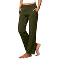 thumbnail image 3 of Noric Women High Waist Straight Golf Pants Stretch Lightweight with Pockets for Golf Training Yoga Commute Trousers, 3 of 9