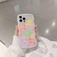 thumbnail image 3 of for iPhone 13 Pro Max Case with Charm Chain Bear Cute Phone Case,Matte TPU Protective Phone Case with Flower Pearl Wrist Bracelet Shockproof for iPhone 13 Pro Max Case 6.7'', 3 of 12