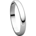 thumbnail image 6 of Platinum 3mm Half Round Band - Size 8, 6 of 9