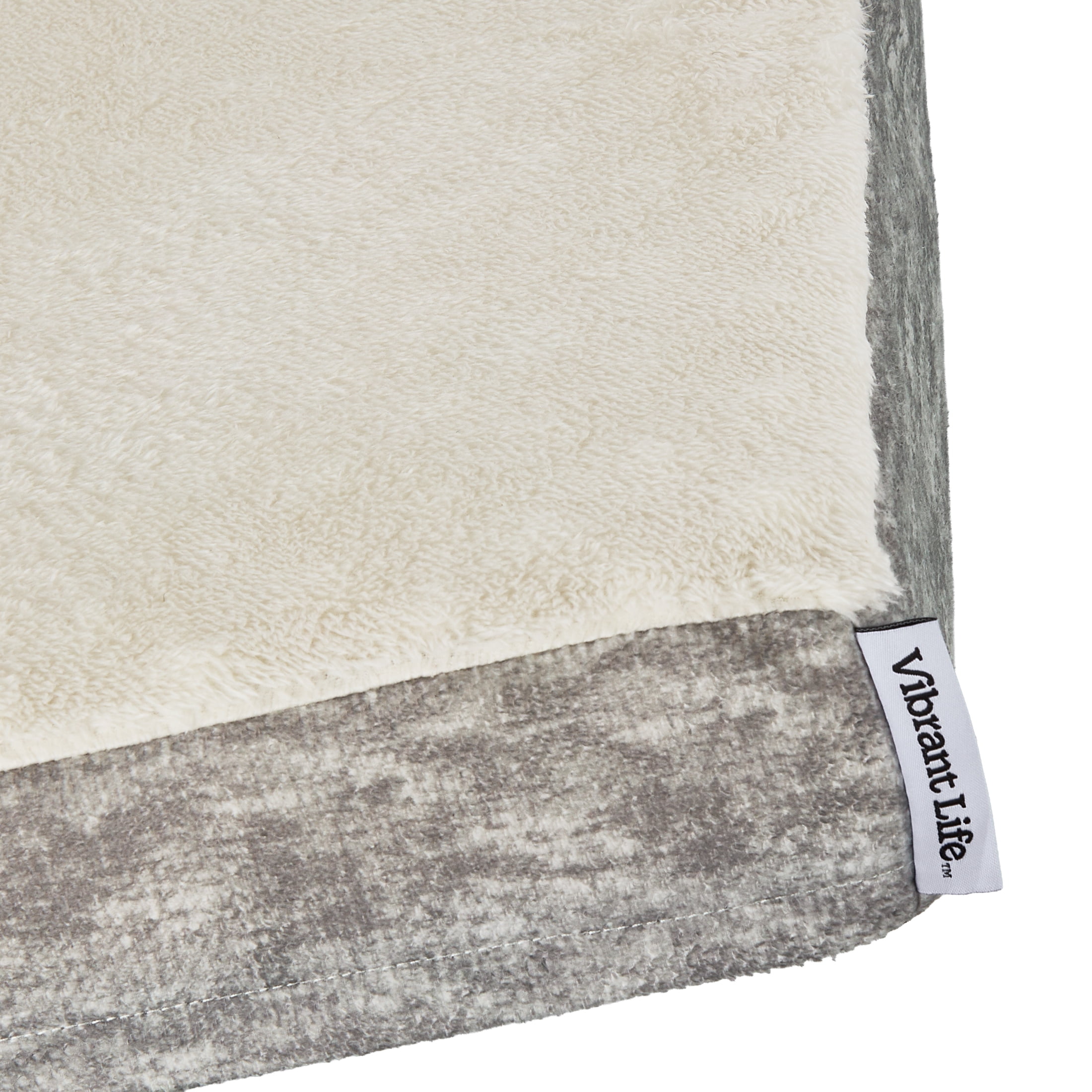 Vibrant Life Large Orthopedic Foam Mat Pet Bed, Gray and White, 35" x 25"