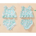 thumbnail image 2 of Younger Tree Toddler Baby Girls 2PCS Swimsuit Infant Summer Sleeveless Beach Bikini Swimwear Bathing Suit for 0-3 Months, 2 of 6