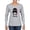 Heather Grey, variant on Mom Life Messy Hair Bun | Tie Dye Leopard Print Bandana | Funny Mother's Day Mother's Day Womens Long Sleeve T-Shirt, White, M