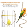 thumbnail image 4 of Juguetes para loros JanHm 7 piezas jaula para pájaros de coco natural con escalera columpio colgante hamaca para escalar escalera giratoria, 4 of 5