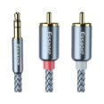thumbnail image 2 of ziyahihome Essager 3.5mm to RCA Braided Cable Splitter Cord TV Computer Amplifier Audio Adapter Cable, 2 of 9