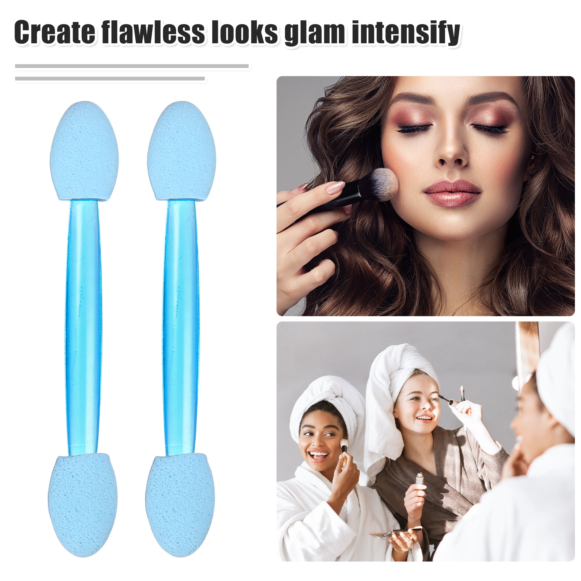 Unique Bargains 50 Pcs Dual Sides Eye Shadow Sponge Applicators