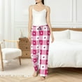 thumbnail image 5 of Pajama Pants Women, Hot pink plaid heart Sweatpants Soft Sleep Lounge Pants, Casual PJ Bottoms Pants with Pockets, 5 of 5