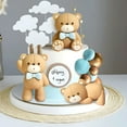 thumbnail image 4 of FEZOR 24Pcs Blue Bear Cake Toppers White Cloud Star Gold Blue Balls Baby Bear Cake Decorations for Birthday Baby Shower Party Decor, 4 of 7