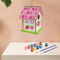 thumbnail image 3 of Rompecabezas de Pintura 3D Casa de Pájaro DIY s de Construcción de Modelo de Ensamblaje de Madera con 12 de Color Y Cepillo iños B DYNWAVEMX Casa de pájaros de bricolaje, 3 of 8