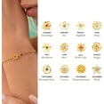 thumbnail image 2 of Birthstone Bracelets For Women, 18k Gold Plated Birth Flower Zirconia Inlaid Fashion Wrist Corsage Bracelet To My Daughter/Mom Birthday Gifts Jewelry, 2 of 10