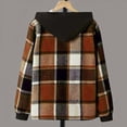 thumbnail image 5 of Zpanxa Boys Hooded Plaid Flannel Shirt Jacket Zip Up Long Sleeve with Chest Pocket Casual Fall Winter Outwear Boys Winter Coat, 5 of 9