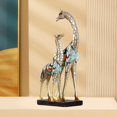 thumbnail image 1 of Escultura de jirafa, adorno, figurita de Animal, artesanía, accesorios decorativos de resina, estatua de ciervo para comedor, hogar, sala de estar, es madre con hijo perfecl Escultura de estatuilla de ciervo, 1 of 8