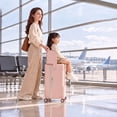 thumbnail image 2 of TABU 20" Ride on Luggage with Seat for Kids, Kids Luggage with Wheels & TSA Lock for Travel,Pink, 2 of 10