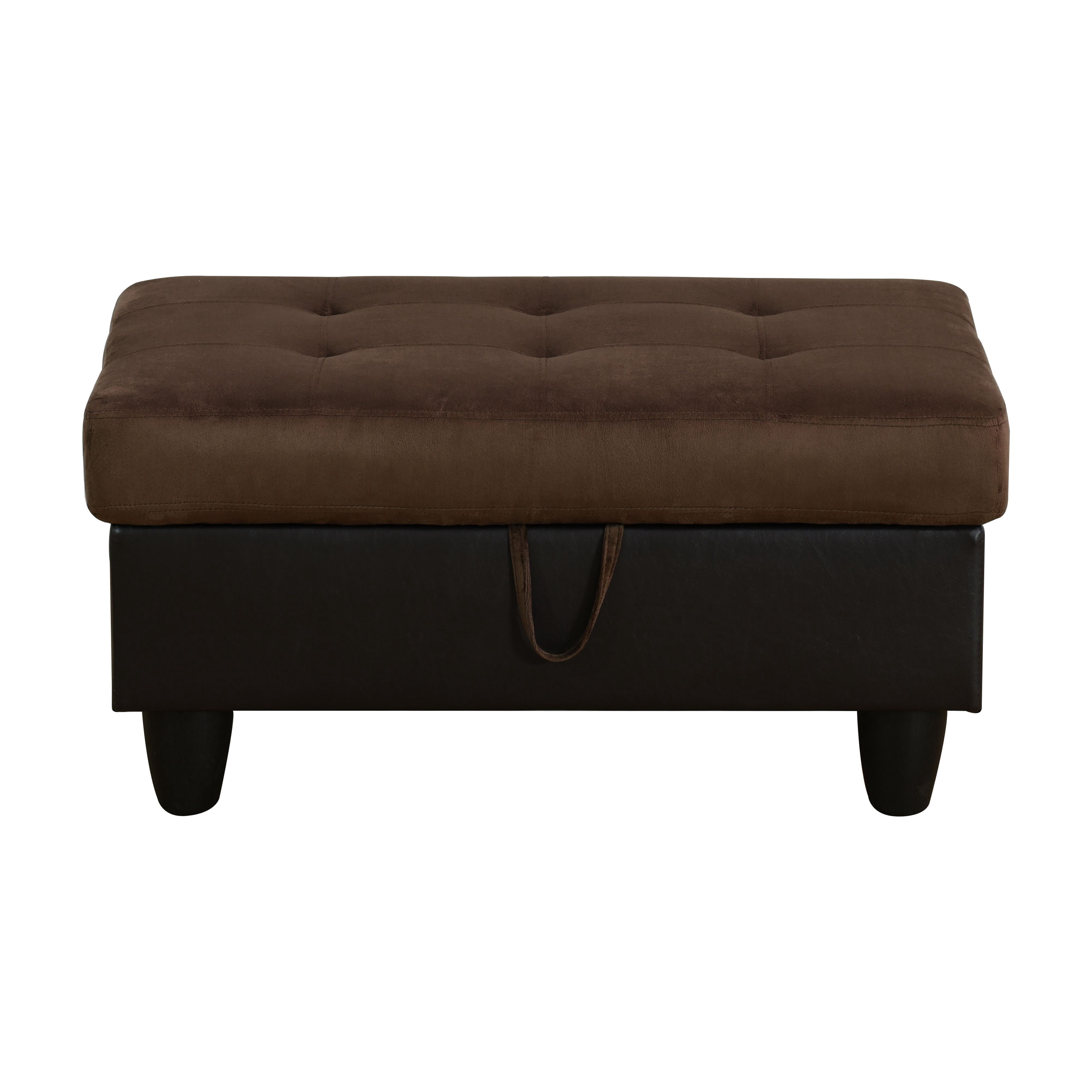 MAYEERTY 103.5" Brown Modern Lint 3-Piece Couch Durable Warm-Toned Everyday Living Room Use