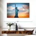 thumbnail image 3 of Elephant Stock Lady Liberty Monument Wall Art - Horizontal Canvas Wall Art - Living Room Wall Decor - Places Canvas - Blue And Orange Decor - 39" x 26", 3 of 8