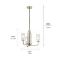 thumbnail image 6 of 52410PN-Kichler Lighting-Kimrose - 3 Light Small Chandelier In Art Deco Style-14.75 Inches Tall and 18 Inches Wide-Polished Nickel Finish, 6 of 7