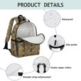 thumbnail image 4 of Camo and Branch Brown Pattern Cute School Backpack Bag for School with Padded Back and Adjustable Shoulder Straps 15.25"x11.5"x5.25", 4 of 5